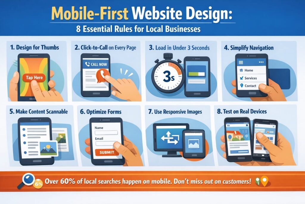 Mobile-First Website Design: 8 Essential Rules for Local Businesses